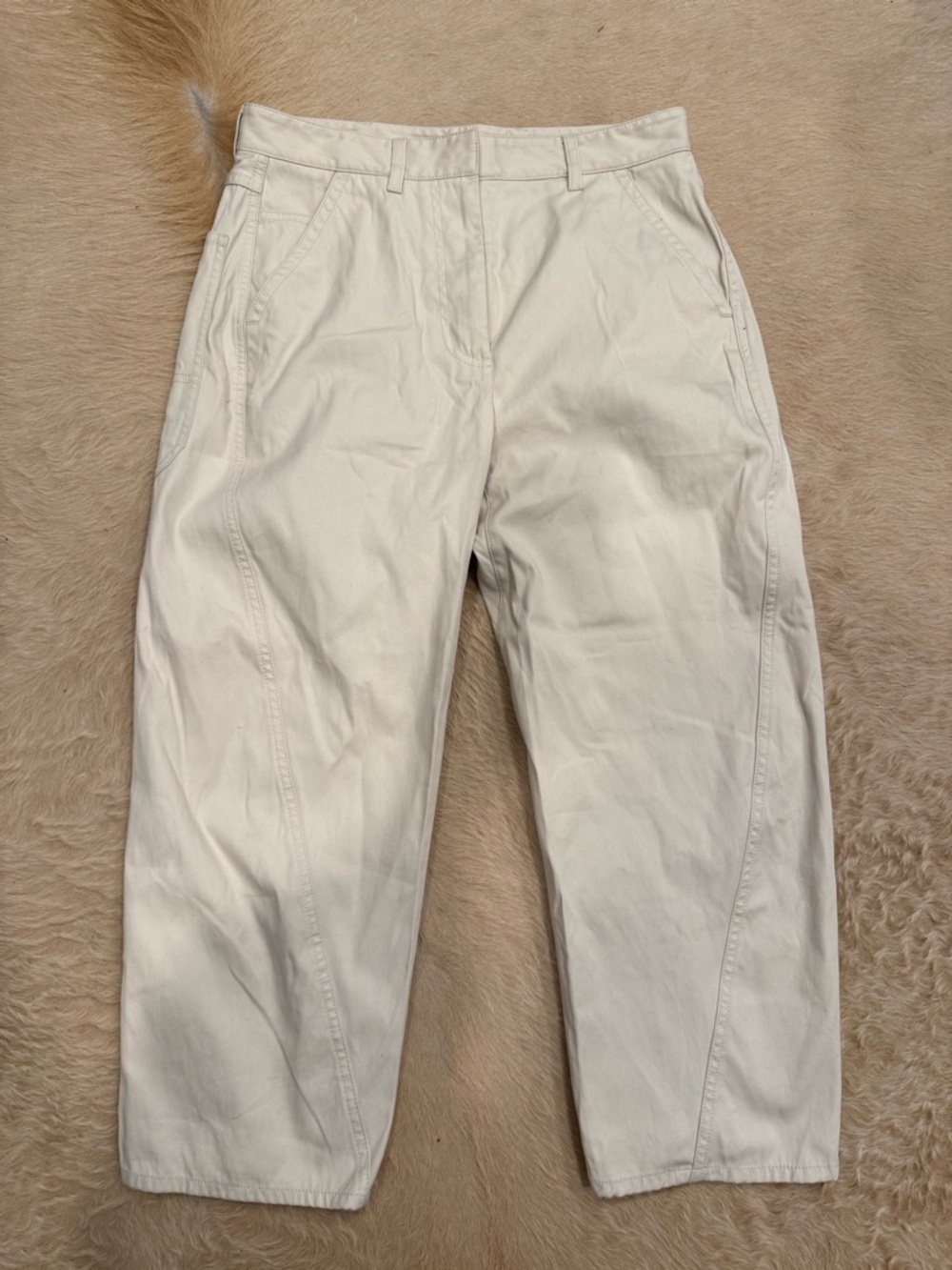 COS Cotton barrel leg ankle Chino Pants
